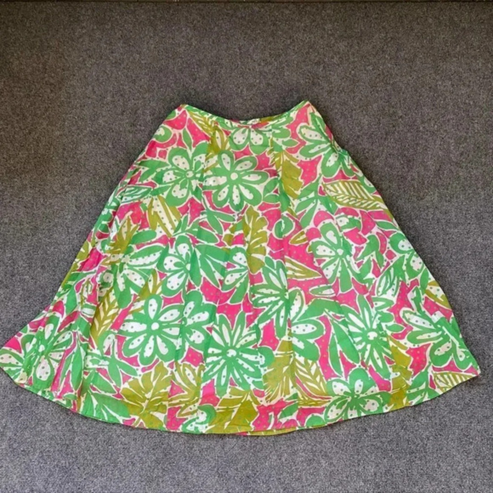 Ruby Rd. Womens Bright Color Multicolor Floral Maxi Skirt 10 Petite